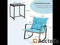 Tuin meubilair set 3 stukken, tafel en 2 stoelen - afbeelding 2 van  8