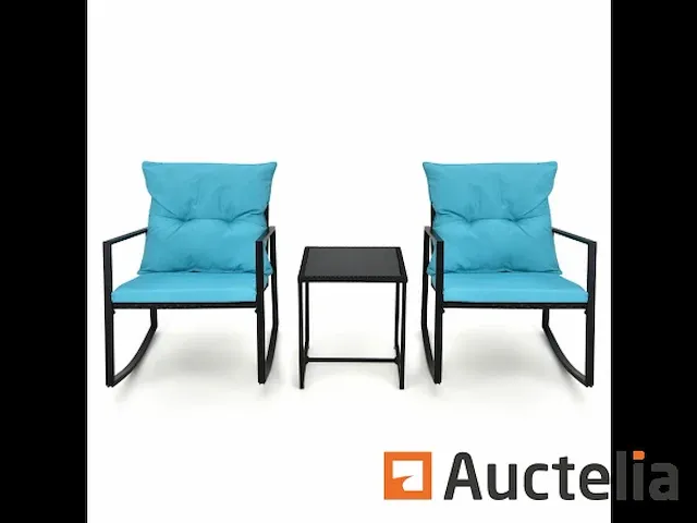 Tuin meubilair set 3 stukken, tafel en 2 stoelen - afbeelding 7 van  8