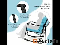 Tuin meubilair set 3 stukken, tafel en 2 stoelen - afbeelding 8 van  8