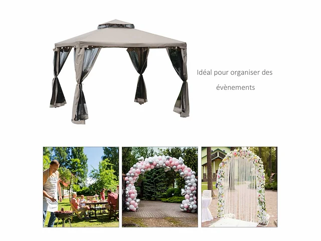 Tuin prieel barnum tuinpaviljoen 3 x 3 - afbeelding 5 van  6