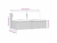 Tuinbank - grijs gevlochten hars - (x2) - afbeelding 8 van  9