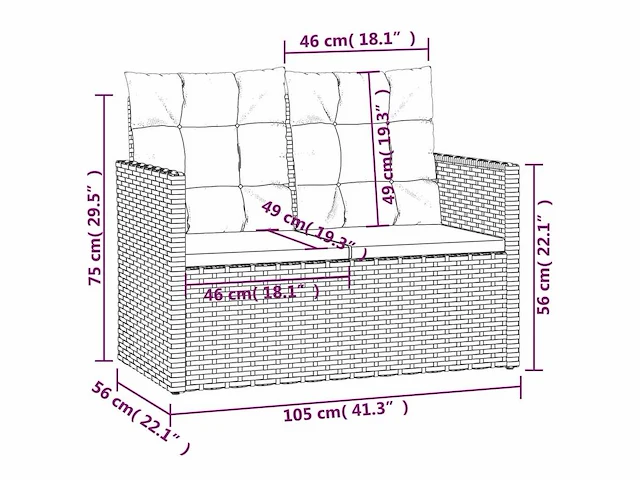 Tuinbank - zwart - afbeelding 6 van  6