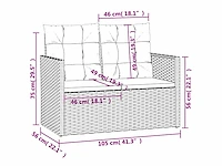 Tuinbank - zwart - afbeelding 6 van  6