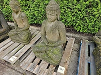 Tuinbeeld balinese buddha zittend lavasteen h100cm - afbeelding 1 van  4