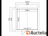 Tuinchalet 238 x 238 cm, naturel - afbeelding 1 van  4