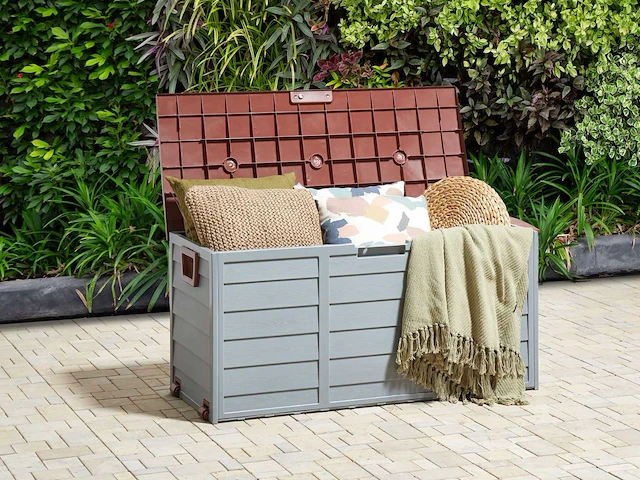 Tuindoos 112 x 50 cm grijs en bruin - afbeelding 1 van  12