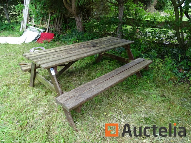 Tuinhout tafel - afbeelding 1 van  3