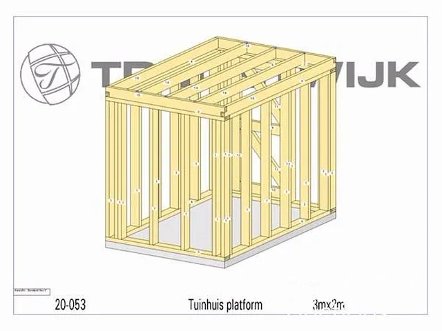 Tuinhuis fijnspar platform 3x2 - afbeelding 9 van  15