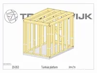 Tuinhuis fijnspar platform 3x2 - afbeelding 9 van  15