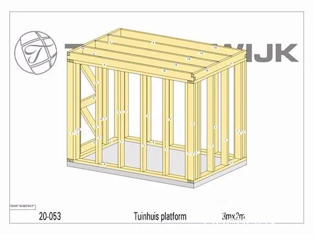 Tuinhuis fijnspar platform 3x2 - afbeelding 10 van  15