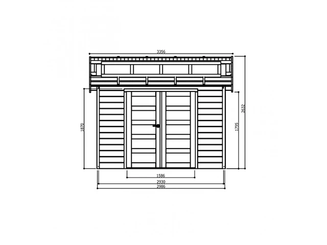 Tuinhuis milano - afbeelding 2 van  3