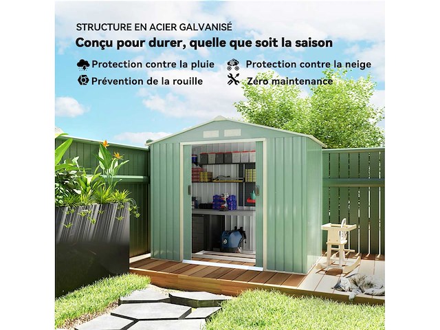 Tuinhuisje 2,5 m² - gereedschapsberging met fundering - afbeelding 4 van  6