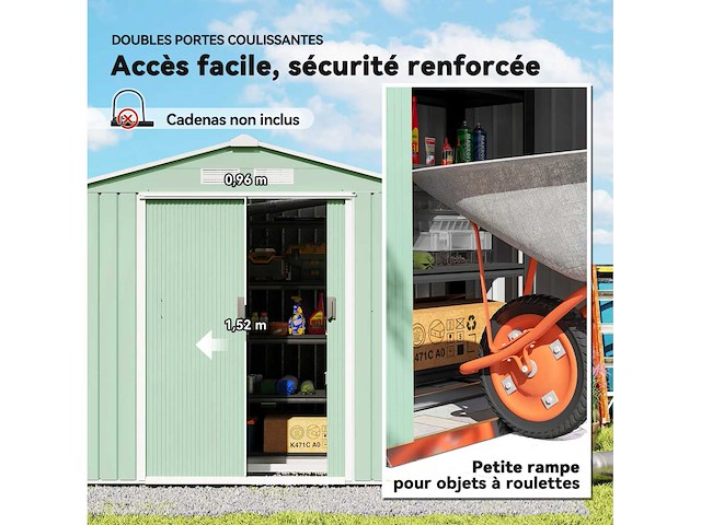 Tuinhuisje 2,5 m² - gereedschapsberging met fundering - afbeelding 5 van  6