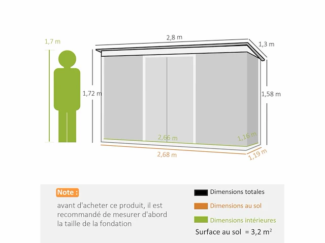 Tuinhuisje 3,6 m² - gereedschapsschuur met funderingsset - afbeelding 5 van  18