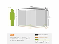 Tuinhuisje 3,6 m² - gereedschapsschuur met funderingsset - afbeelding 5 van  18