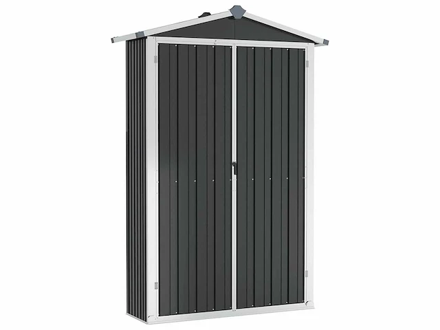 Tuinhuisje antraciet 116x45x175 cm gegalvaniseerd staal - afbeelding 2 van  6