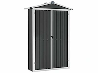 Tuinhuisje antraciet 116x45x175 cm gegalvaniseerd staal - afbeelding 2 van  6