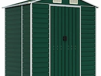 Tuinhuisje groen gegalvaniseerd staal afm ± 191x130x193