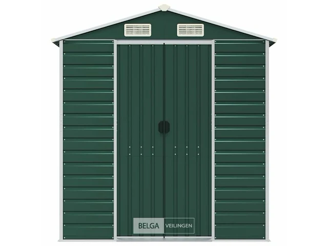 Tuinhuisje groen gegalvaniseerd staal afm ± 191x130x193 - afbeelding 4 van  9