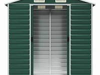 Tuinhuisje groen gegalvaniseerd staal afm ± 191x130x193 - afbeelding 5 van  9