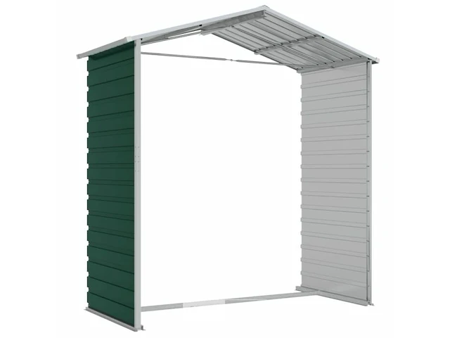 Tuinhuisje groen gegalvaniseerd staal afm ± 191x130x193 - afbeelding 8 van  9