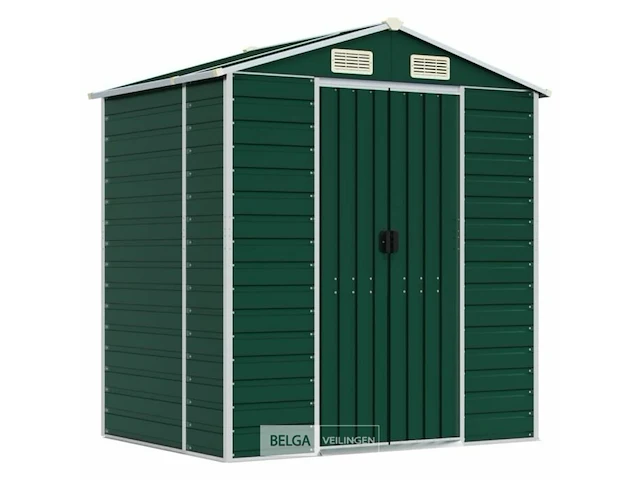 Tuinhuisje groen gegalvaniseerd staal afm ± 191x130x193 - afbeelding 1 van  9