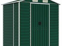 Tuinhuisje groen gegalvaniseerd staal afm ± 191x130x193 - afbeelding 1 van  9