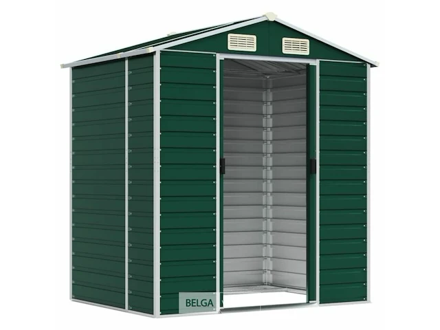 Tuinhuisje groen gegalvaniseerd staal afm ± 191x130x193 - afbeelding 3 van  9