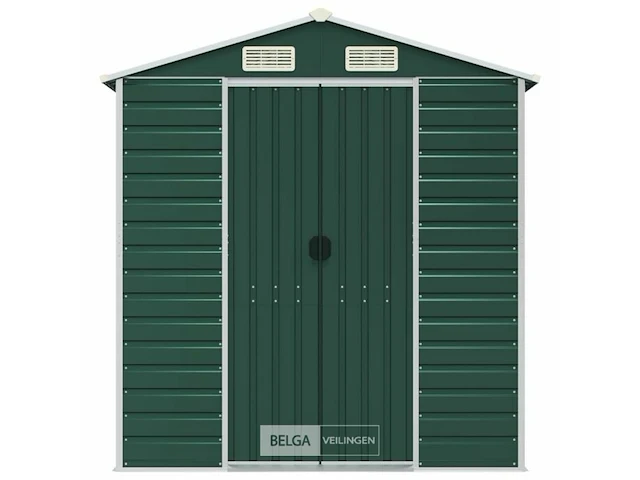 Tuinhuisje groen gegalvaniseerd staal afm ± 191x130x193 - afbeelding 4 van  9