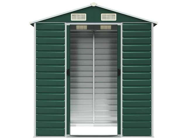 Tuinhuisje groen gegalvaniseerd staal afm ± 191x130x193 - afbeelding 5 van  9