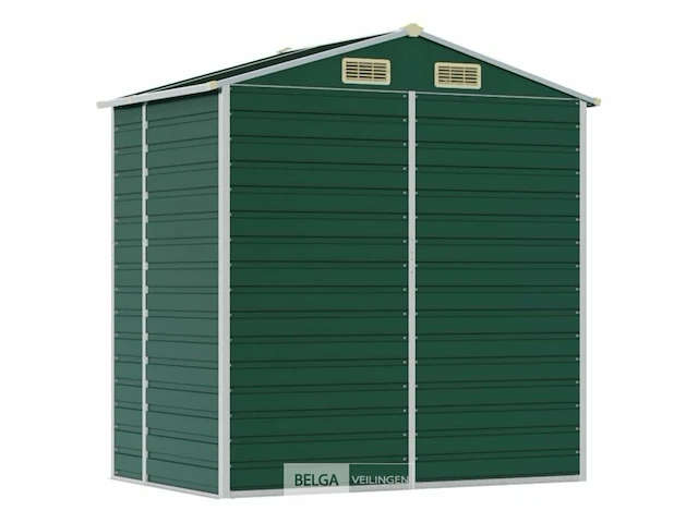 Tuinhuisje groen gegalvaniseerd staal afm ± 191x130x193 - afbeelding 7 van  9