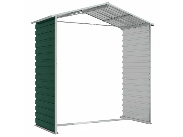 Tuinhuisje groen gegalvaniseerd staal afm ± 191x130x193 - afbeelding 8 van  9