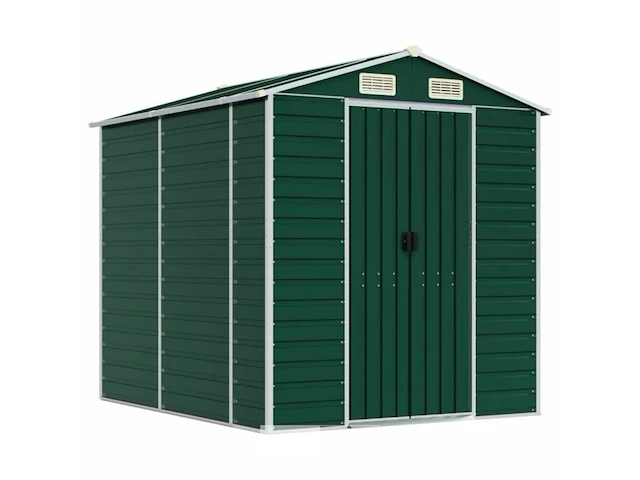 Tuinhuisje groen gegalvaniseerd staal afm ± 191x215x193 - afbeelding 1 van  10