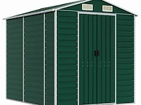 Tuinhuisje groen gegalvaniseerd staal afm ± 191x215x193 - afbeelding 1 van  10