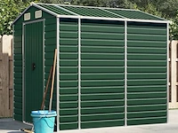 Tuinhuisje groen gegalvaniseerd staal afm ± 191x215x193 - afbeelding 3 van  10