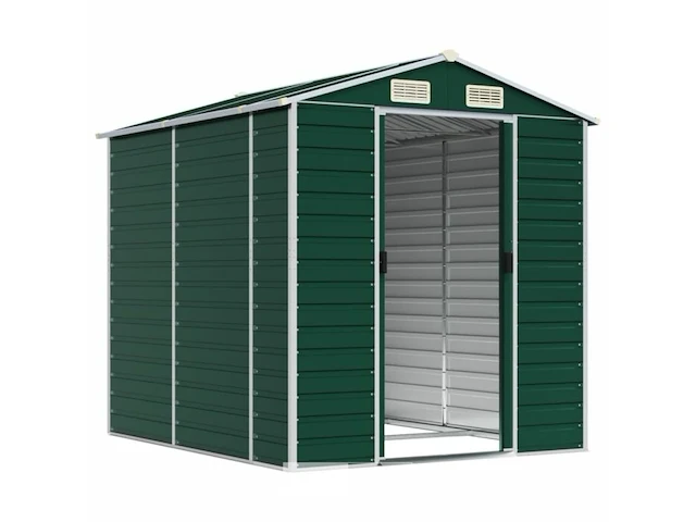Tuinhuisje groen gegalvaniseerd staal afm ± 191x215x193 - afbeelding 5 van  10