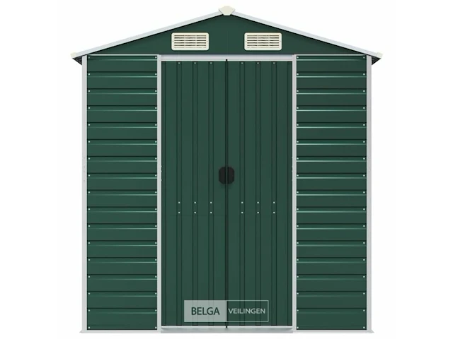 Tuinhuisje groen gegalvaniseerd staal afm ± 191x215x193 - afbeelding 6 van  10