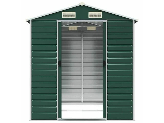 Tuinhuisje groen gegalvaniseerd staal afm ± 191x215x193 - afbeelding 7 van  10