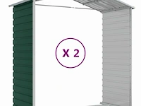Tuinhuisje groen gegalvaniseerd staal afm ± 191x215x193 - afbeelding 10 van  10