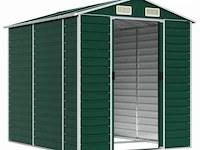 Tuinhuisje groen gegalvaniseerd staal afm ± 191x215x198 - afbeelding 4 van  10