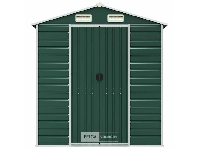 Tuinhuisje groen gegalvaniseerd staal afm ± 191x215x198 - afbeelding 5 van  10