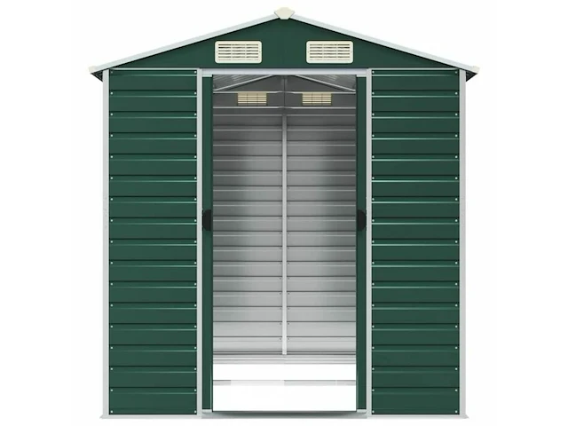 Tuinhuisje groen gegalvaniseerd staal afm ± 191x215x198 - afbeelding 6 van  10