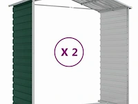 Tuinhuisje groen gegalvaniseerd staal afm ± 191x215x198 - afbeelding 9 van  10