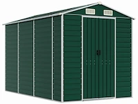 Tuinhuisje groen gegalvaniseerd staal afm ± 191x300x193 - afbeelding 2 van  8