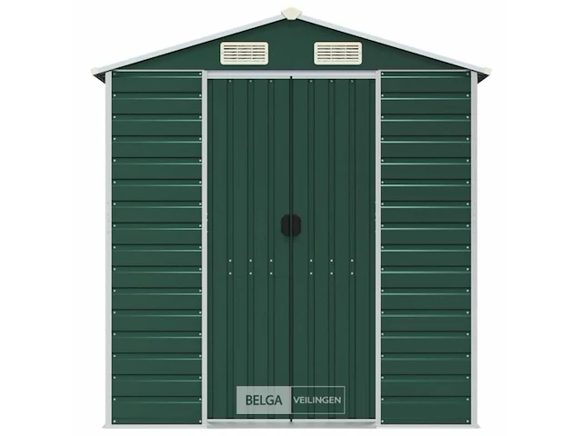 Tuinhuisje groen gegalvaniseerd staal afm ± 191x300x193 - afbeelding 4 van  8