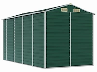 Tuinhuisje groen gegalvaniseerd staal afm ± 191x385x193 - afbeelding 6 van  8