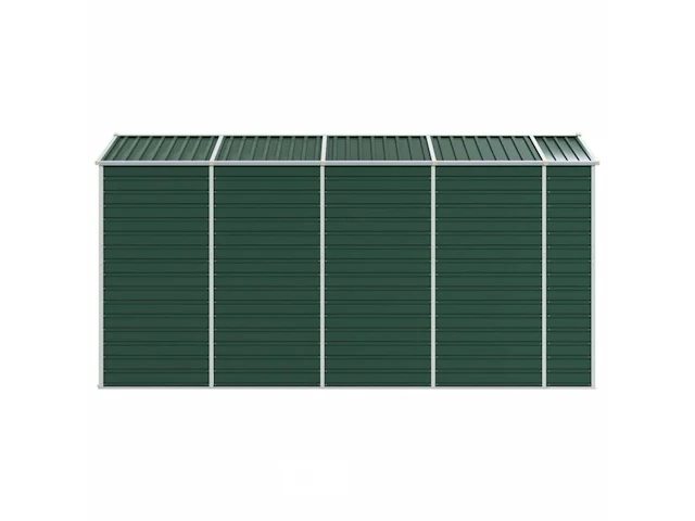 Tuinhuisje groen gegalvaniseerd staal afm ± 191x385x193 - afbeelding 7 van  10