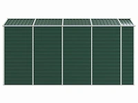 Tuinhuisje groen gegalvaniseerd staal afm ± 191x385x193 - afbeelding 7 van  10