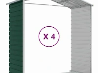Tuinhuisje groen gegalvaniseerd staal afm ± 191x385x193 - afbeelding 10 van  10