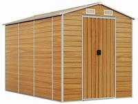 Tuinhuisje kleur hout gegalvaniseerd staal afm ± 191x300x193